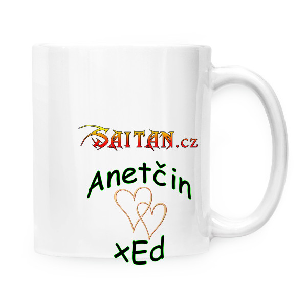 Hrnek malý bílý s potiskem Bílý hrnek xEd